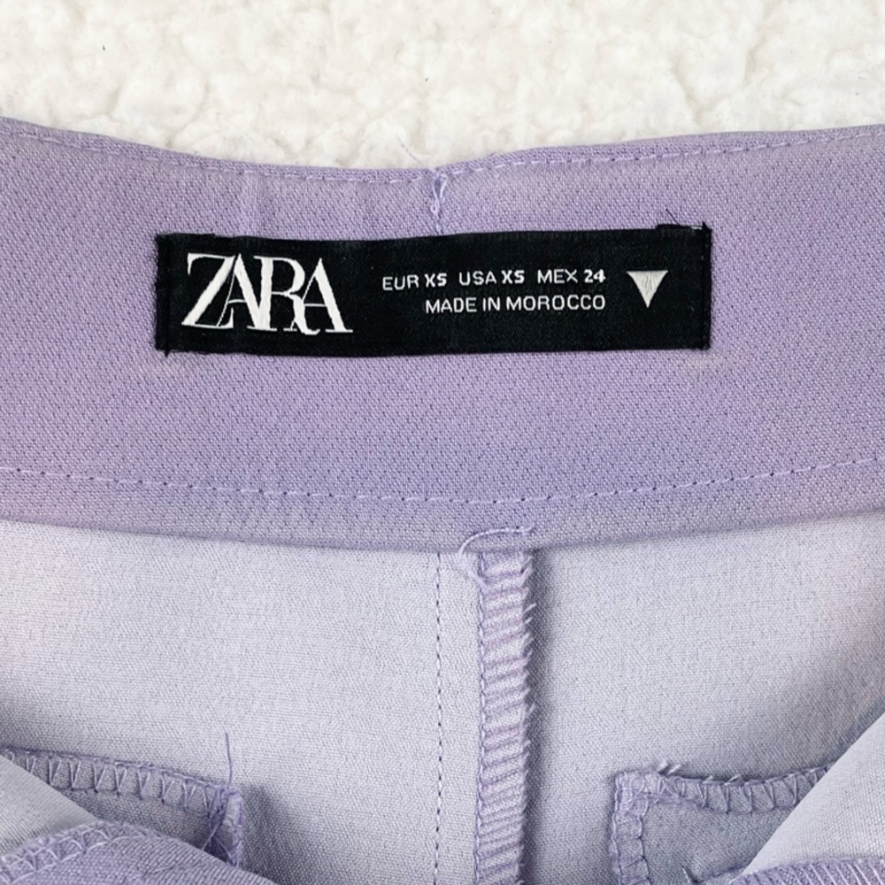 ZARA • Lavender/Lilac/Purple High-Waisted Mini Shorts, XS - Picture 13 of 16